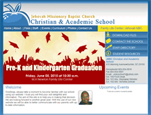 Tablet Screenshot of jmbcchristianschool.org